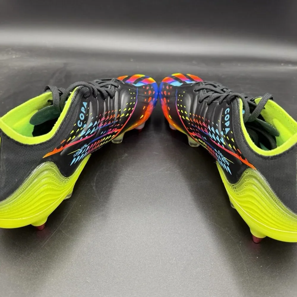 Adidas Copa Sense.1 SG Black Blue Multi Soccer Cleats GY8933 Men's Size 10.5